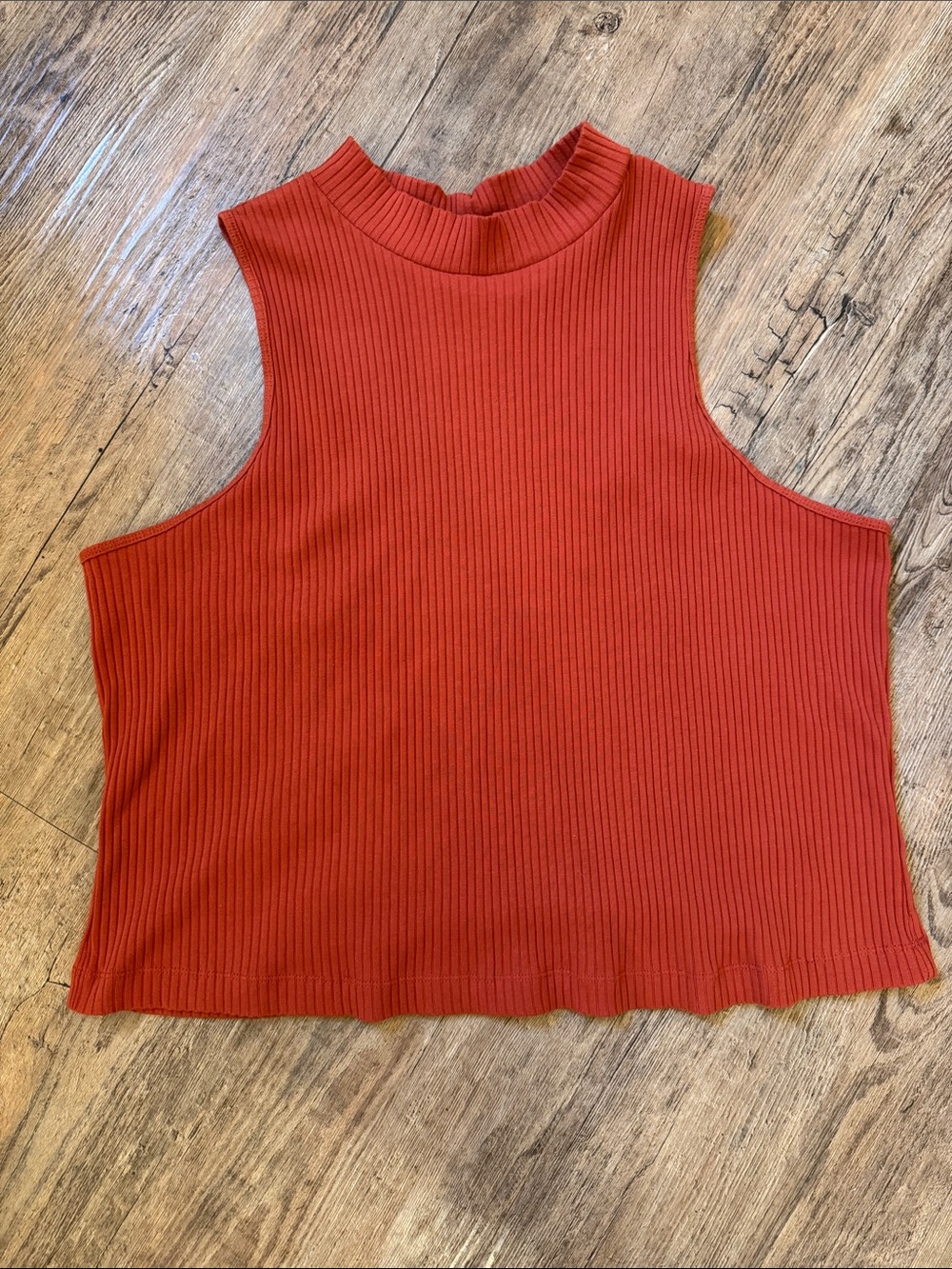 Old Navy Ribbed Mock Neck Tank - Rust